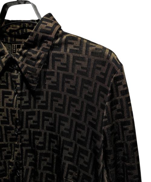 FENDI（フェンディ）FENDI (フェンディ) ズッカシャツ ブラウン サイズ:42の古着・服飾アイテム