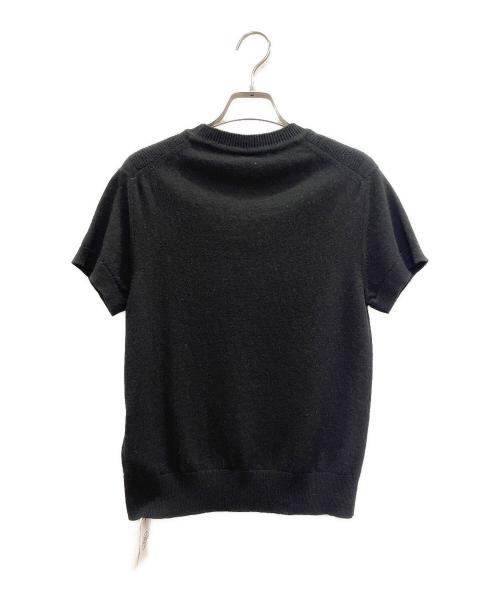 HERMES（エルメス）HERMES (エルメス) カシミヤ 半袖ニット ブラック サイズ:38の古着・服飾アイテム