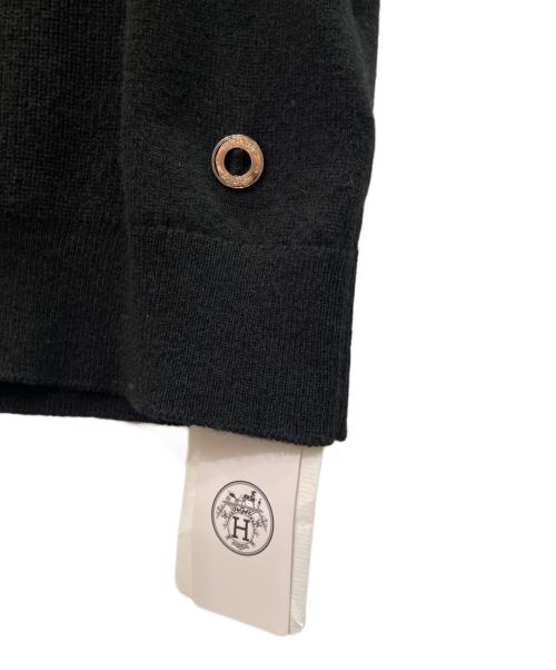 HERMES（エルメス）HERMES (エルメス) カシミヤ 半袖ニット ブラック サイズ:38の古着・服飾アイテム