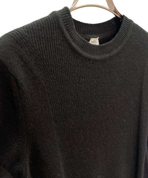 HERMES（エルメス）HERMES (エルメス) カシミヤ 半袖ニット ブラック サイズ:38の古着・服飾アイテム