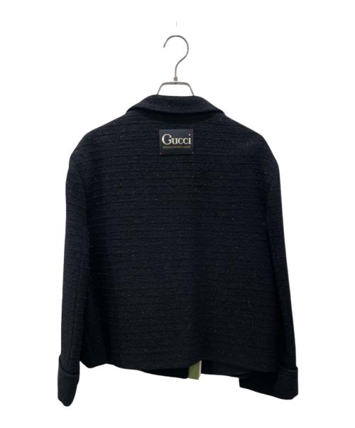 GUCCI（グッチ）GUCCI (グッチ) ツイードダブルジャケット ブラック サイズ:42の古着・服飾アイテム