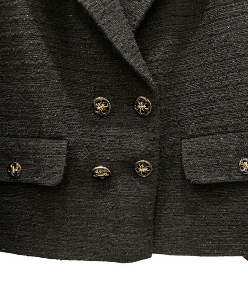 GUCCI（グッチ）GUCCI (グッチ) ツイードダブルジャケット ブラック サイズ:42の古着・服飾アイテム