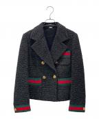 GUCCIグッチ）の古着「シェリーラインツイードジャケット」｜グレー