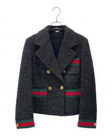 GUCCI（グッチ）の古着「シェリーラインツイードジャケット」｜グレー