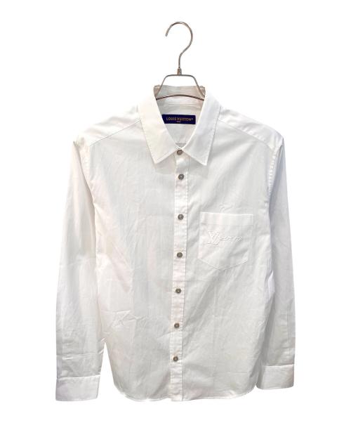 LOUIS VUITTON（ルイ ヴィトン）LOUIS VUITTON (ルイ ヴィトン) LVロゴシャツ ホワイト サイズ:Mの古着・服飾アイテム