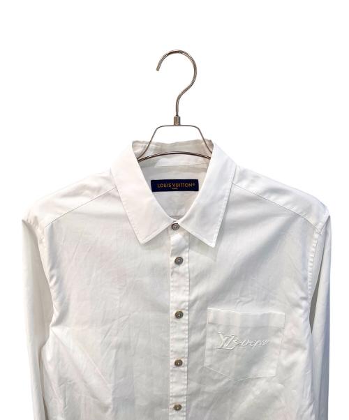 LOUIS VUITTON（ルイ ヴィトン）LOUIS VUITTON (ルイ ヴィトン) LVロゴシャツ ホワイト サイズ:Mの古着・服飾アイテム
