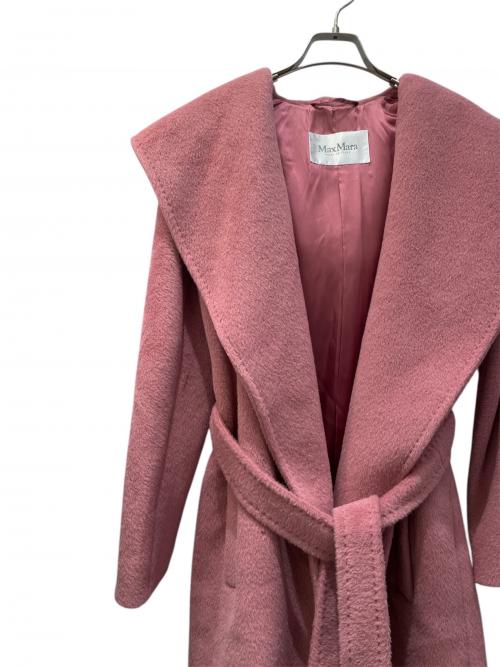 MaxMara（マックスマーラ）MaxMara (マックスマーラ) フード付ガウンコート ピンク サイズ:40の古着・服飾アイテム