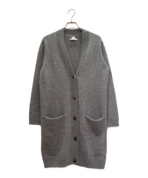 HERMES（エルメス）HERMES (エルメス) カシミヤカーディガン グレー サイズ:34の古着・服飾アイテム