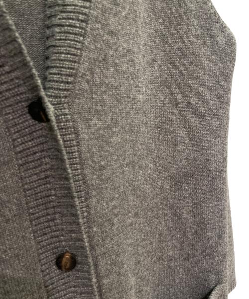 HERMES（エルメス）HERMES (エルメス) カシミヤカーディガン グレー サイズ:34の古着・服飾アイテム