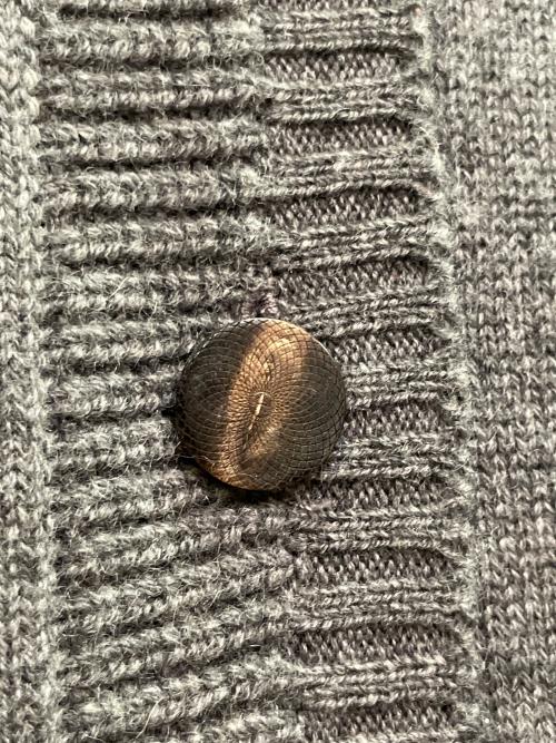 HERMES（エルメス）HERMES (エルメス) カシミヤカーディガン グレー サイズ:34の古着・服飾アイテム