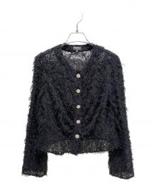 CHANEL（シャネル）の古着「ココボタンシャギーカーディガン」｜ブラック