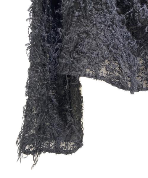 CHANEL（シャネル）CHANEL (シャネル) ココボタンシャギーカーディガン ブラック サイズ:38の古着・服飾アイテム