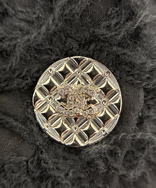 CHANEL（シャネル）CHANEL (シャネル) ココボタンシャギーカーディガン ブラック サイズ:38の古着・服飾アイテム