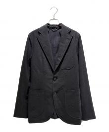 LOUIS VUITTON（ルイ ヴィトン）の古着「モノグラムテーラードジャケット」｜ブラック