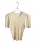 PLEATS PLEASEプリーツプリーズ）の古着「プリーツカットソー」｜アイボリー