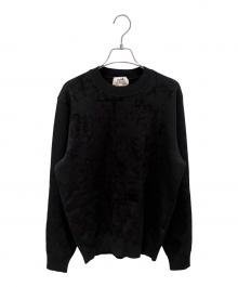 HERMES（エルメス）の古着「ラメジャガードニット」｜ブラック