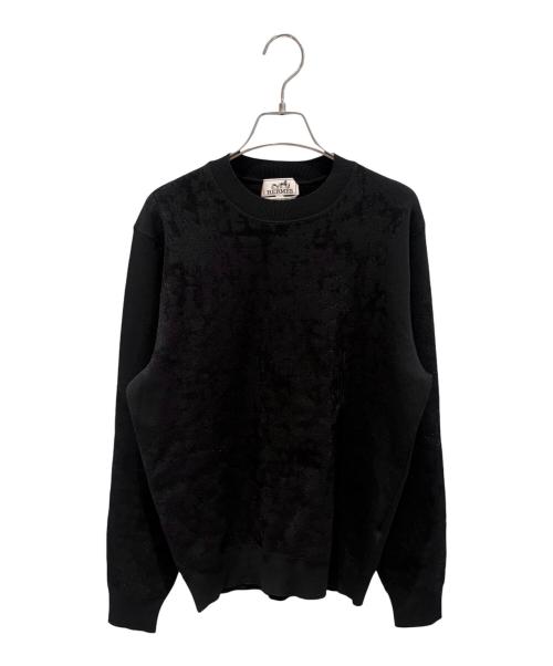 HERMES（エルメス）HERMES (エルメス) ラメジャガードニット ブラック サイズ:Ｓの古着・服飾アイテム
