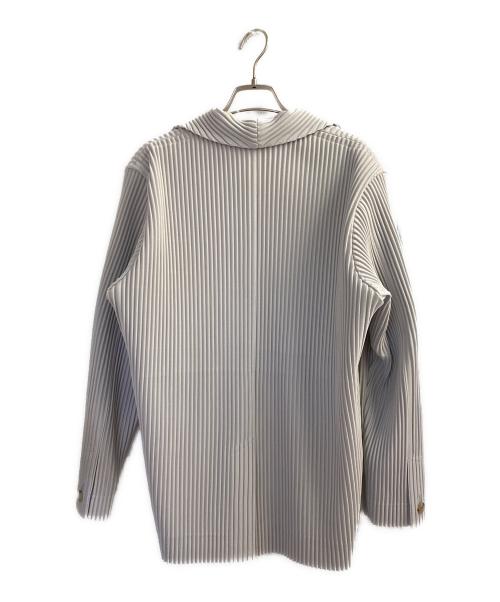 HOMME PLISSE ISSEY MIYAKE（オム プリッセ イッセイ ミヤケ）HOMME PLISSE ISSEY MIYAKE (オム プリッセ イッセイ ミヤケ) プリーツジャケット グレー サイズ:1の古着・服飾アイテム
