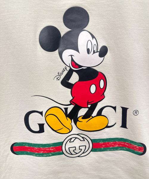 GUCCI（グッチ）GUCCI (グッチ) DISNEY (ディズニー) Disney×GUCCI ミッキーマウスプリントTシャツ アイボリー サイズ:Mの古着・服飾アイテム