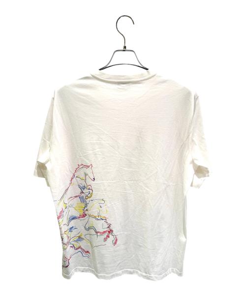 HERMES（エルメス）HERMES (エルメス) カヴァルカードホースTシャツ ホワイト サイズ:Mの古着・服飾アイテム