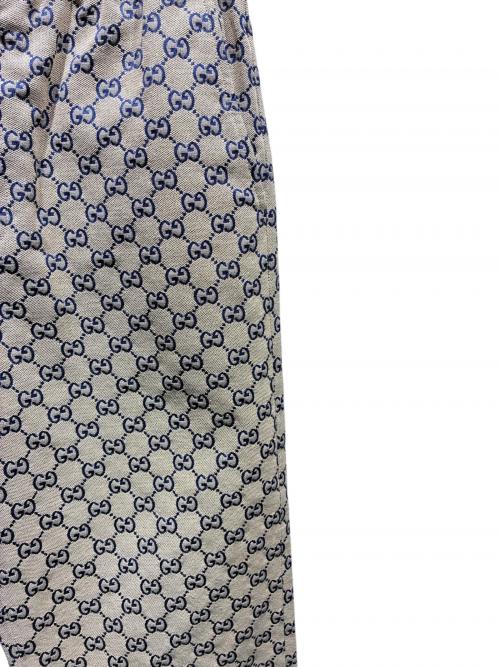 GUCCI（グッチ）GUCCI (グッチ) GUCCI GG Supreme Double G Patch GG Jacquard Pants/ダブルGパッチGGジャガードパンツ/チノパンツ/総柄パンツ/658090 Z8AOV ベージュ サイズ:46の古着・服飾アイテム