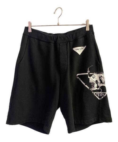 PRADA（プラダ）PRADA (プラダ) スウェットハーフパンツ ブラック サイズ:Mの古着・服飾アイテム
