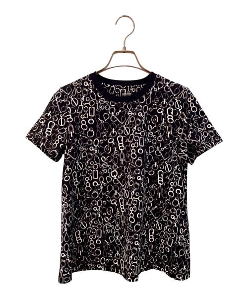 HERMES（エルメス）HERMES (エルメス) Do Re BouclesプリントTシャツ ブラック サイズ:34の古着・服飾アイテム