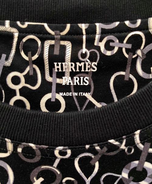 HERMES（エルメス）HERMES (エルメス) Do Re BouclesプリントTシャツ ブラック サイズ:34の古着・服飾アイテム