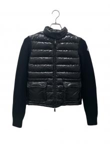 MONCLER（モンクレール）の古着「ニット切替ダウンジャケット」｜ブラック