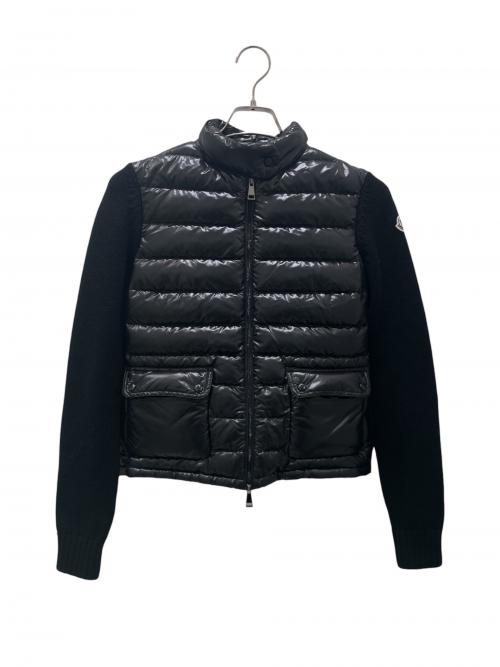 MONCLER（モンクレール）MONCLER (モンクレール) ニット切替ダウンジャケット ブラック サイズ:XSの古着・服飾アイテム