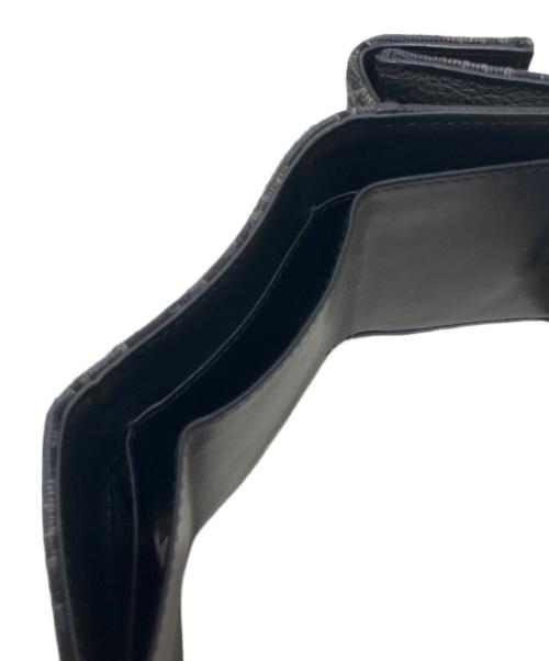 Dior（ディオール）Dior (ディオール) オブリーク コンパクトウォレット/三つ折り財布 グレー×ネイビーの古着・服飾アイテム