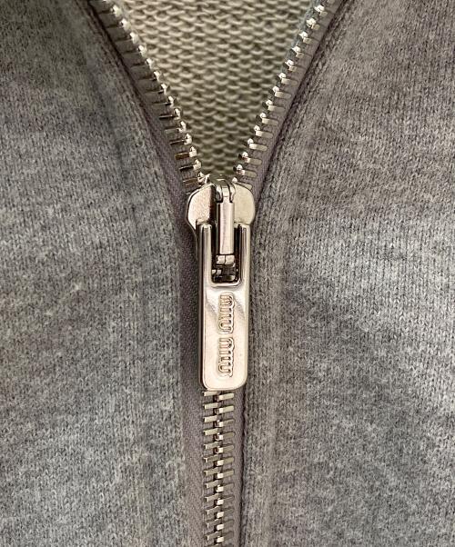 MIU MIU（ミュウミュウ）MIU MIU (ミュウミュウ) ハーフジップスウェット グレー サイズ:Lの古着・服飾アイテム