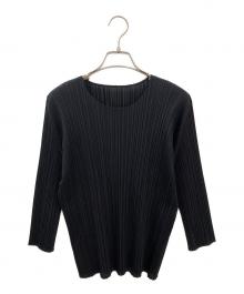 PLEATS PLEASE（プリーツプリーズ）の古着「プリーツカットソー」｜ブラック