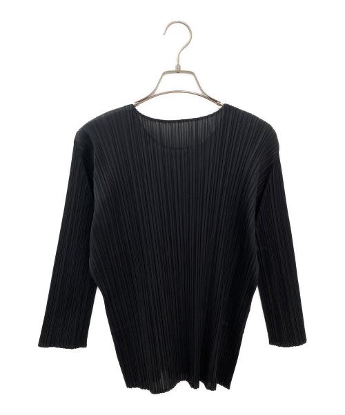 PLEATS PLEASE（プリーツプリーズ）PLEATS PLEASE (プリーツプリーズ) プリーツカットソー ブラック サイズ:3の古着・服飾アイテム