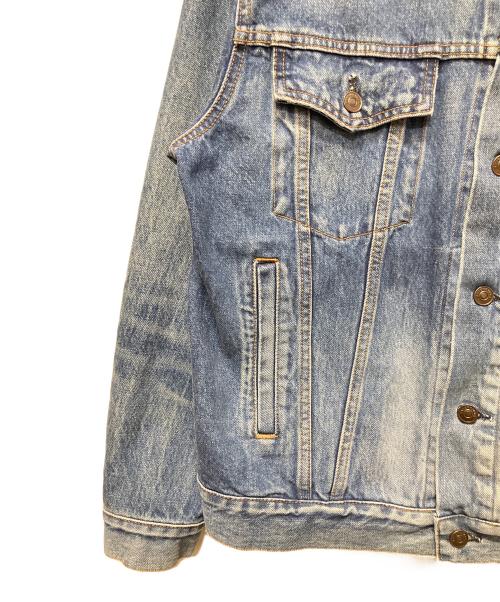 BALENCIAGA（バレンシアガ）BALENCIAGA (バレンシアガ) クラッシュ加工 バックロゴデニムジャケット サイズ:34の古着・服飾アイテム