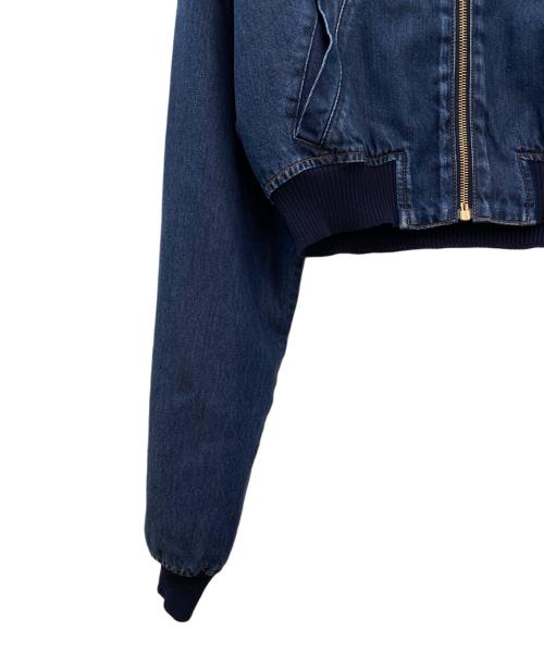 MIU MIU（ミュウミュウ）MIU MIU (ミュウミュウ) ロゴデニムブルゾン サイズ:36の古着・服飾アイテム