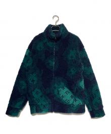 LOUIS VUITTON（ルイ ヴィトン）の古着「モノグラムボアジャケット」｜ネイビー×グリーン