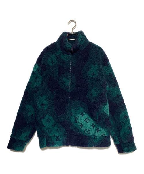 LOUIS VUITTON（ルイ ヴィトン）LOUIS VUITTON (ルイ ヴィトン) モノグラムボアジャケット ネイビー×グリーン サイズ:Sの古着・服飾アイテム