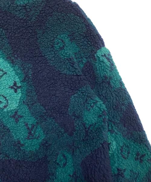 LOUIS VUITTON（ルイ ヴィトン）LOUIS VUITTON (ルイ ヴィトン) モノグラムボアジャケット ネイビー×グリーン サイズ:Sの古着・服飾アイテム