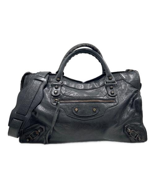 BALENCIAGA（バレンシアガ）BALENCIAGA (バレンシアガ) The City ザ・シティ ミディアム ハンドバッグ 115748 ブラック サイズ:ミディアムの古着・服飾アイテム