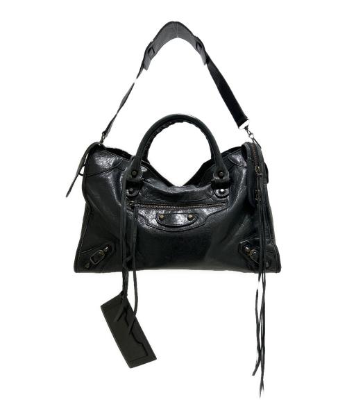 BALENCIAGA（バレンシアガ）BALENCIAGA (バレンシアガ) The City ザ・シティ ミディアム ハンドバッグ 115748 ブラック サイズ:ミディアムの古着・服飾アイテム