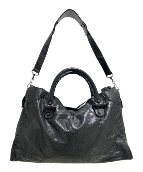 BALENCIAGA（バレンシアガ）BALENCIAGA (バレンシアガ) The City ザ・シティ ミディアム ハンドバッグ 115748 ブラック サイズ:ミディアムの古着・服飾アイテム