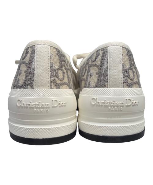 Christian Dior（クリスチャン ディオール）Christian Dior (クリスチャン ディオール) Walk'n'Dior プラットフォームスニーカー ベージュ×グレー サイズ:39の古着・服飾アイテム