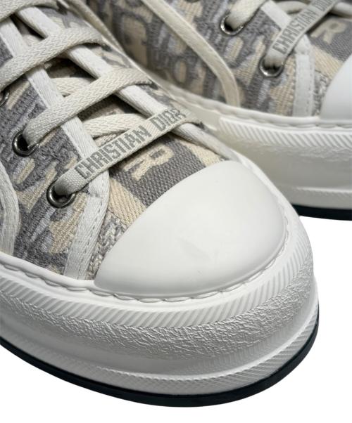 Christian Dior（クリスチャン ディオール）Christian Dior (クリスチャン ディオール) Walk'n'Dior プラットフォームスニーカー ベージュ×グレー サイズ:39の古着・服飾アイテム