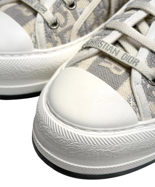 Christian Dior（クリスチャン ディオール）Christian Dior (クリスチャン ディオール) Walk'n'Dior プラットフォームスニーカー ベージュ×グレー サイズ:39の古着・服飾アイテム