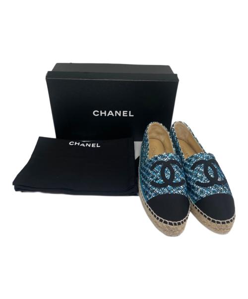 CHANEL（シャネル）CHANEL (シャネル) ココマークエスパドリーユ ブルー サイズ:38Cの古着・服飾アイテム