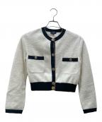 CHANELシャネル）の古着「ココマークパイルカーディガン」｜ホワイト