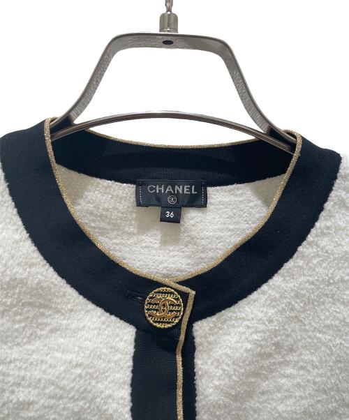 CHANEL（シャネル）CHANEL (シャネル) ココマークパイルカーディガン ホワイト サイズ:36の古着・服飾アイテム