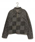 LOUIS VUITTONルイ ヴィトン）の古着「Giant Damier Waves Monogram Denim Jacket」｜グレー