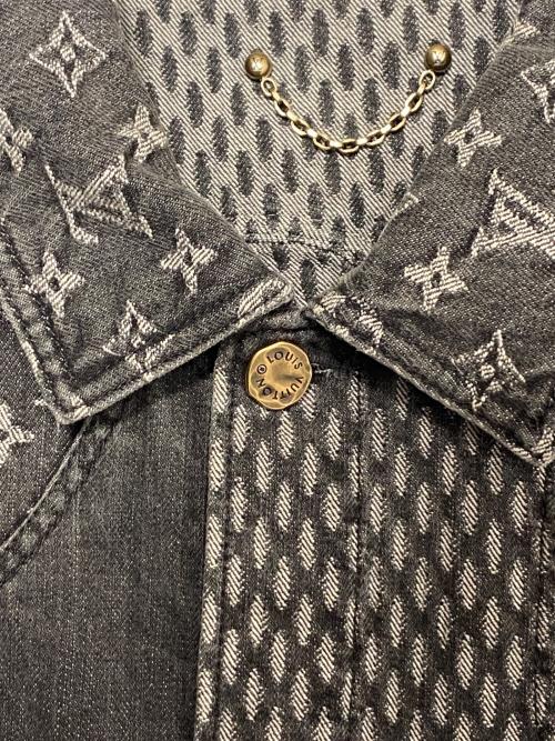 LOUIS VUITTON（ルイ ヴィトン）LOUIS VUITTON (ルイ ヴィトン) Giant Damier Waves Monogram Denim Jacket グレー サイズ:54の古着・服飾アイテム